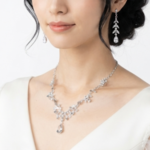 煌めく ブライダル ネックレス イヤリング セット tni24432 金具変更 お呼ばれ 披露宴  前撮り 結婚式 パーティー ウエディング ブライダル フォーマル 成人式 卒業式 入学式 セレモニー