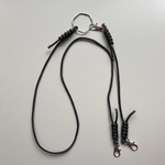 【新作記念・特別価格】lien strap｜ブラック｜華奢なショルダーストラップ｜スマホショルダー｜シンプル｜上品｜ 2WAY｜パラコード｜ニュアンスカラー｜淡色｜ママコーデ｜ストラップ｜ギフト