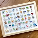 初サイズ！54種の大図鑑！売り切れ多数！シーグラスアート☆ 海の生き物　置物　欧米　クラゲ　水族館　ミニチュア　インテリア　ニモ　　チンアナゴ　クジラ　くらげ　ギフト　プレゼント