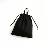 【送料無料】体操服袋M 35×30｜ブラック｜持ち手付き｜入園入学 / 高学年 / 無地
