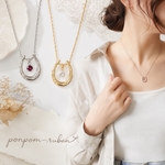選べるカラーストーン12色𓃗 ⋆ホースシューネックレス 馬蹄ネックレス チェーン 馬ネックレス 蹄鉄ネックレス 日本製 国産 ゴールド 金メッキ シルバー ロジウム ハンドメイド 馬グッズ 馬アクセ