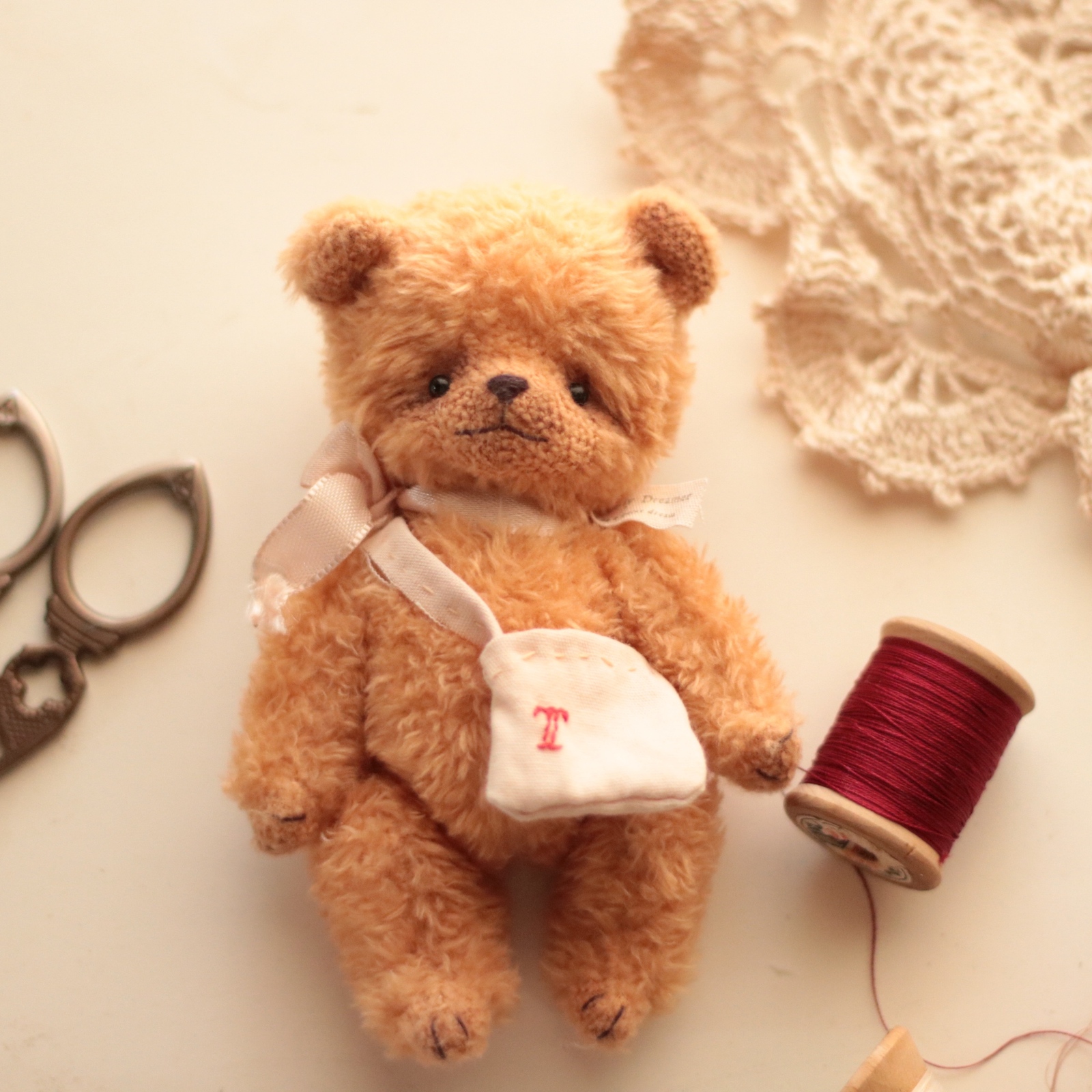 Toffee|キャラメル色のテディベア アーティストベア - Bearly Dremer