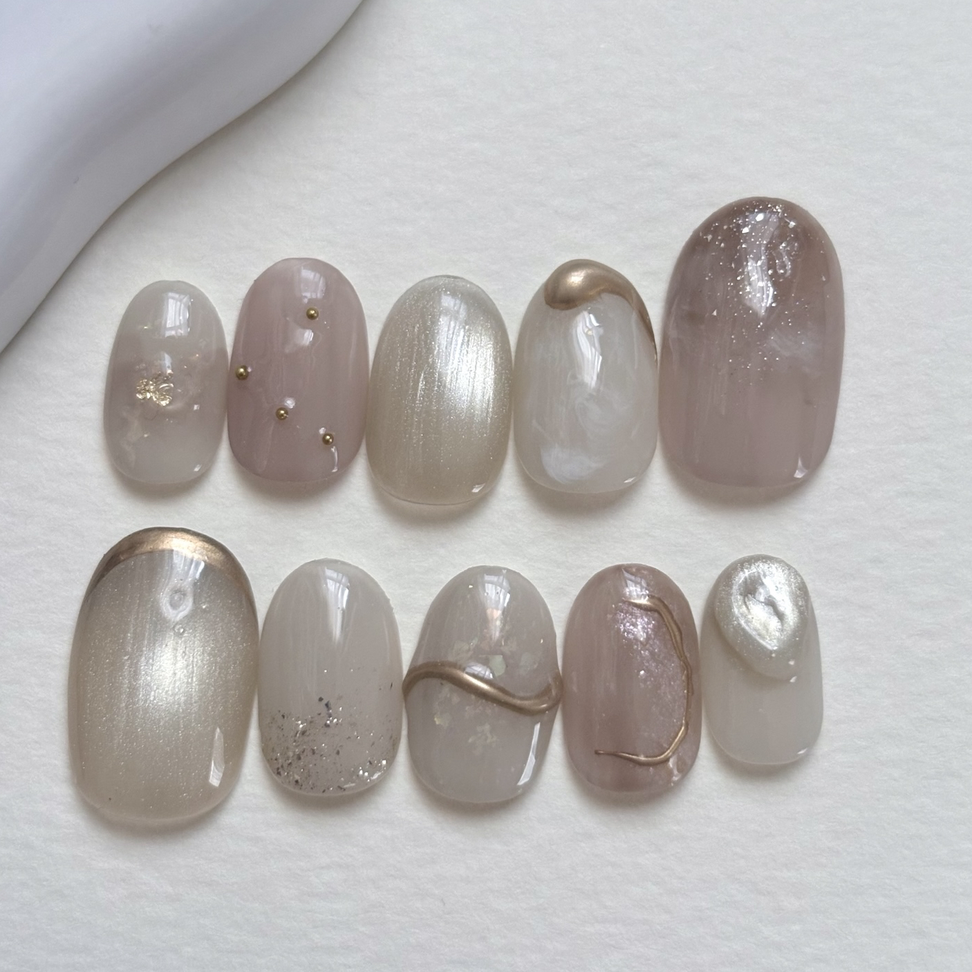 𝐧𝐨.𝟏【𝐂𝐡𝐚𝐦𝐩𝐚𝐠𝐧𝐞 𝐕𝐞𝐢𝐥】ネイルチップ ニュアンス
