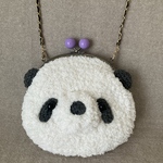 ふわふわパンダちゃんミニガマ口ショルダーバッグ🐼