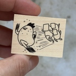 【ラバースタンプ】にげるかあさん