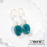 《Jade green》ellipse ピアス