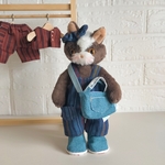 new首が動く猫のちびたん着せ替え服付き
