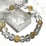 ⭐️✨Golden Abundance✨⭐️シトリン・ルチルクォーツ・水晶💫豊かさと繁栄・金運・幸運を招く天然石ブレスレット💫