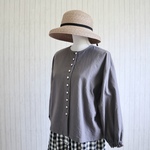 【Sale・すぐに発送】tidyブラウス（チャコールグレー）
