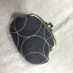 AWコーデ★:サークル刺繍の上品な親子がま口（手のひらサイズ）