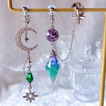 星彩の耳飾り【color.睡蓮】金具:シルバー