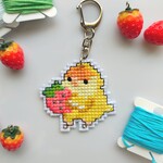 【イエロー】コザクラ ドット絵キーホルダー