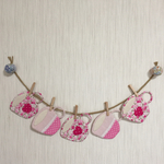 コーヒーカップのガーランド