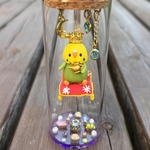 魔法の絨毯の小鳥の小瓶（セキセイ、黄・緑）