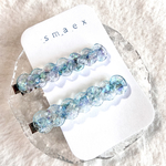 もくもく　ブルー　ラメ　ヘアピン　スモエク
