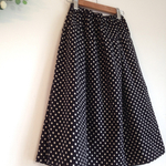 ＊black dot corduroy tiered skirt＊