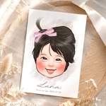 ファーストカットアート ｜ はじめての髪の毛、似顔絵で残そう｜成長記録｜出産祝い｜命名書