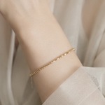 ≡B003≡ 金属アレルギー対応 サージカルステンレス ベネチアンチェーン  ステンレス製 ブレスレット 着けっぱなし ピンクゴールド