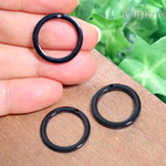10個セット☆ブラック　19mm　円形フレームチャーム
