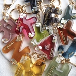 【crash shell】全25色 名入れ レジン キーホルダー プチギフト オーダーメイド プレゼント バッグチャーム 出産祝い 結婚式  入園入学 卒園卒業 送別 お揃い ペア 推し活