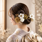 今年のトレンド！　ニュアンスカラーのヘッドドレス　～クリームラベンダー～