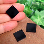 10個セット☆ブラック　15mm　四角チャーム