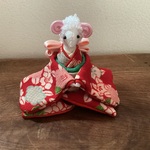 干支飾り　『愛らしいひつじさん』　ちりめん