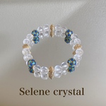 ミルク水晶〜七宝焼風彩りブレスレット〜　　　　　　Selene crystal