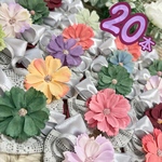 【送料無料】💐コスモスレースリボン💐業務用チョーカー【２０本】トリミングチョーカー　秋桜　秋　９月　ペットリボン　ペットチョーカー　犬リボン　即日発送