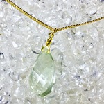 Green amethyst. 〜天然石グリーンアメジストのワンポイントネックレス〜