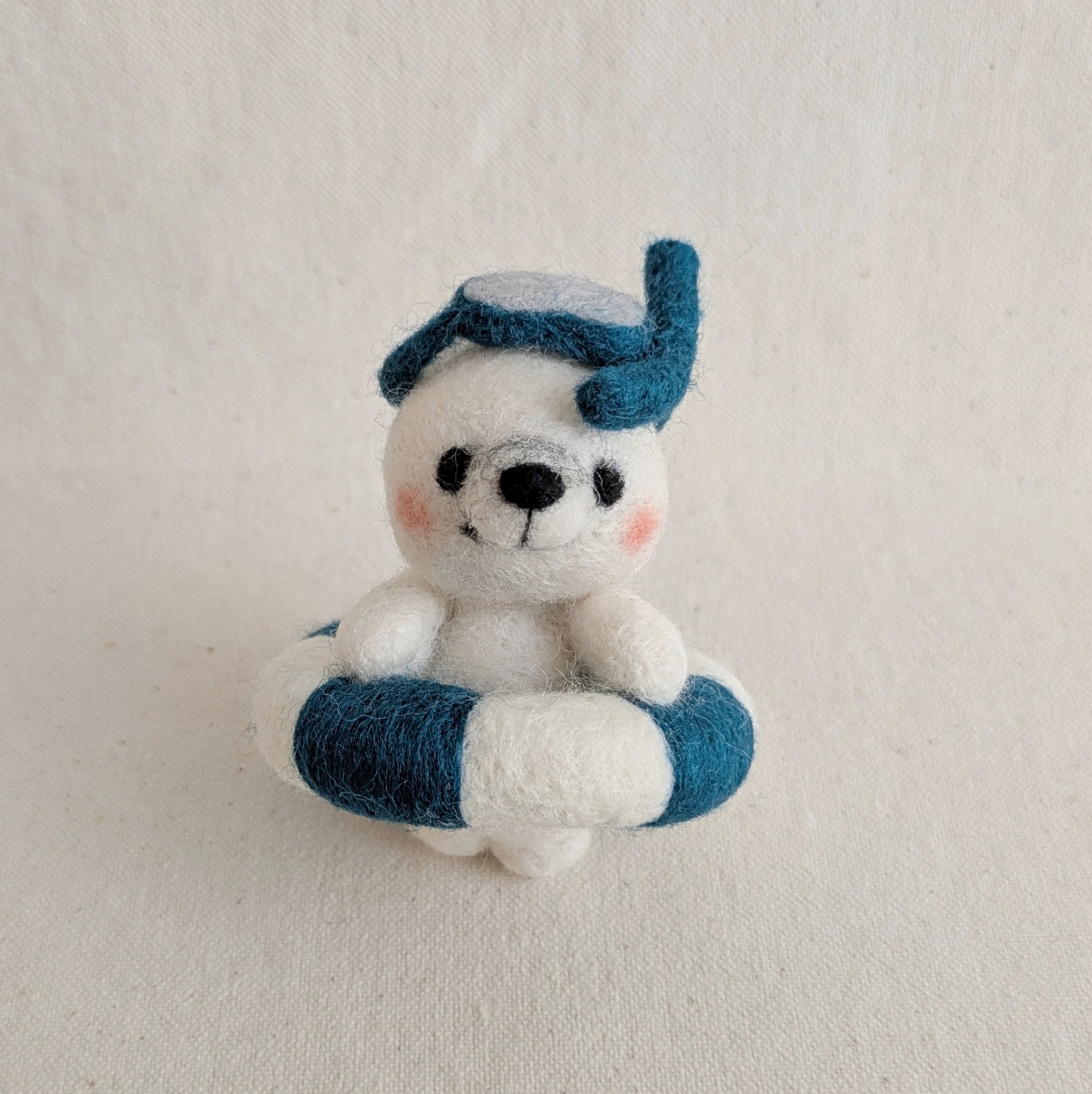 ✿羊毛フェルト✿mahi様✿ぽってりしろくまさんの魚釣り✿