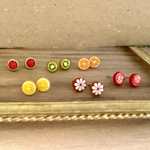 1603.輪切りフルーツ一粒ピアス