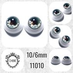 11010 ✤ 10/6mm ドール用アイチップ 彫刻TYPE