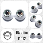 11012 ✤ 10/6mm ドール用アイチップ 彫刻TYPE