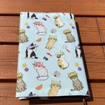 四六判ソフトカバー用♪ブックカバー☆猫さんのお出掛け☆サマーver.