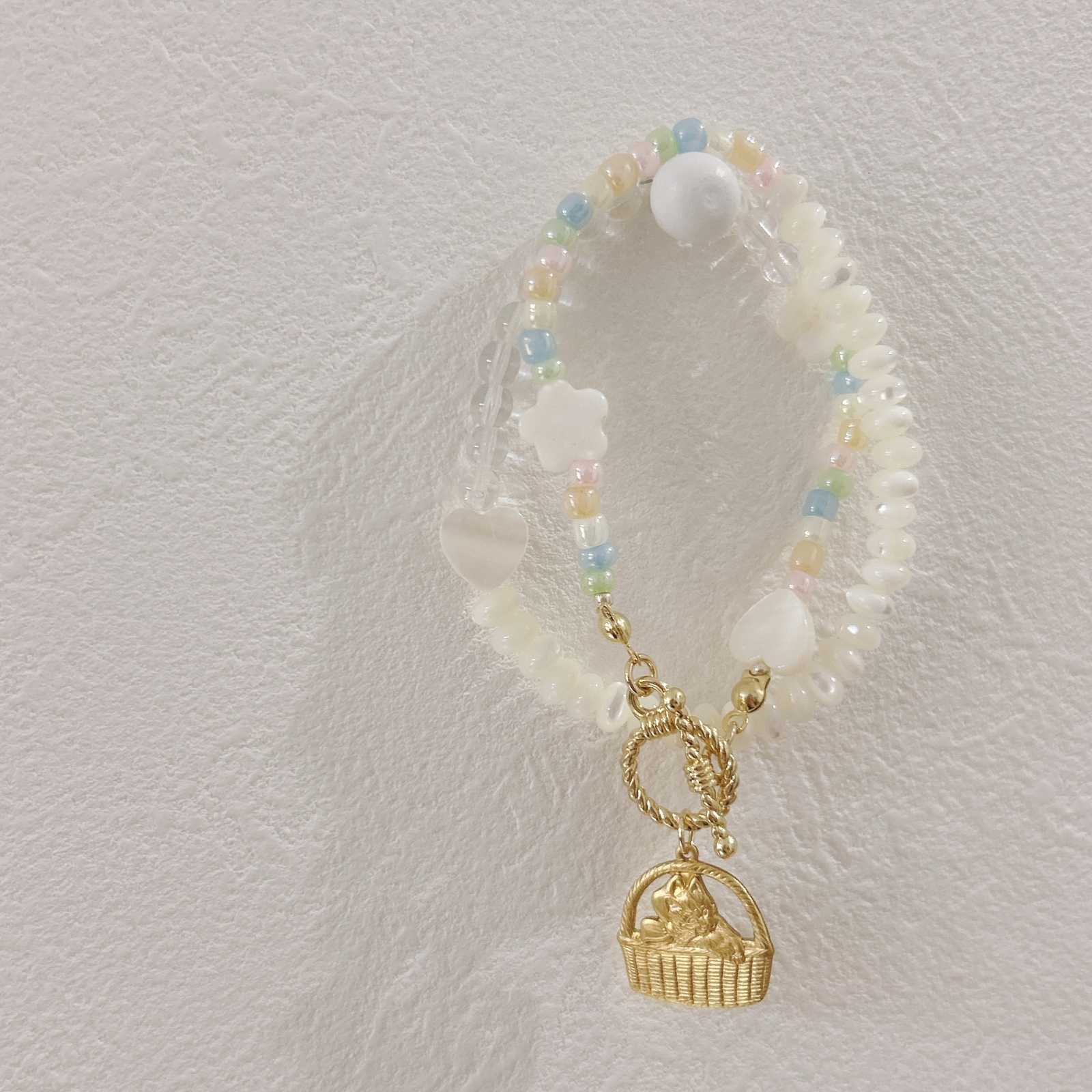 no.669／a'moureveビーズアクセサリー ハンドメイド 古着 韓国 - 𝔸