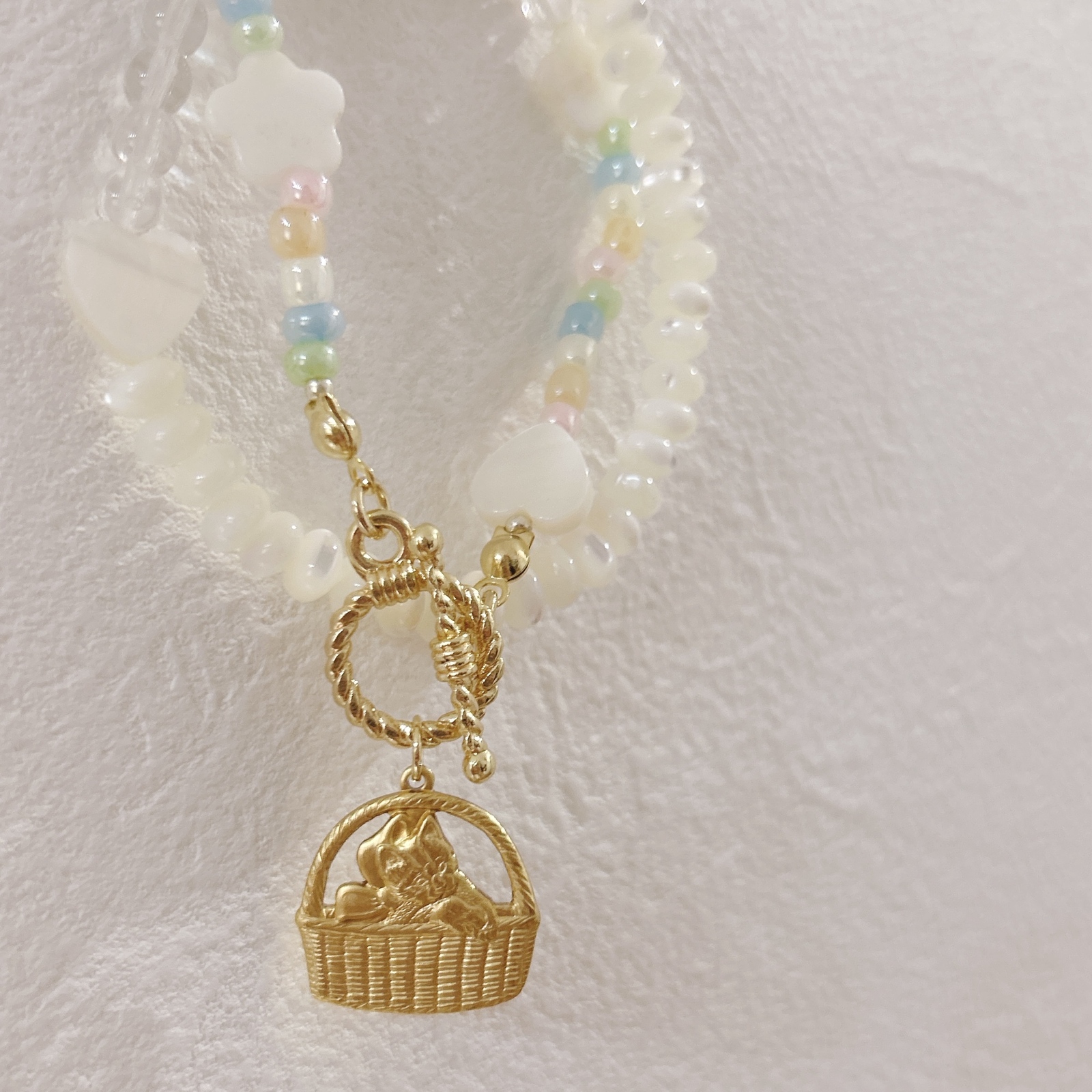 no.669／a'moureveビーズアクセサリー ハンドメイド 古着 韓国 - 𝔸