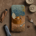手のひらの中の絵画展~ネコ缶に飛び込んだ猫さん~　ねこ　ネコ　動物　手帳型スマホケース・カバー　iPhone　GooglePixel　Galaxy　Xperia　▷chillgift_artwrk