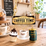 プレート付きミニチュアバッグチャーム(COFFEE TIME)