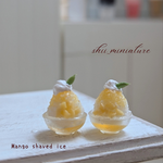 マンゴーのかき氷　ミニチュア　miniature　撮影小物