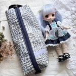 完成品即納☆ミディブライス/ボニーバニー専用サイズ★おさんぽポーチ★リバティラミネート★スリーピングローズ★外撮り・ロケ撮影・ドールイベントにも