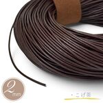 丸紐タイプ 太さ 2mm/牛革 本革 3m/革紐 皮紐/DBR-20