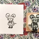 消しゴムはんこ　もう少し一緒にいたいね