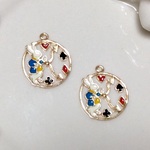 不思議の国のアリス  時計ウサギのチャーム　２個セット　ハーバリウム・レジン・アクサセリーパーツ