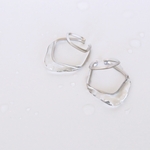 雨氷|イヤカフ イヤーカフ シルバーアクセサリー 片耳 大ぶり レディース クリア 痛くない 外れにくい 溶けかけ　フロストフラワー　霜　透明　雫