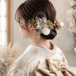 白一色の髪飾り　～純白のウェディングドレスにも～