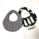 NEW ニット柄スタイ まんまるスタイ