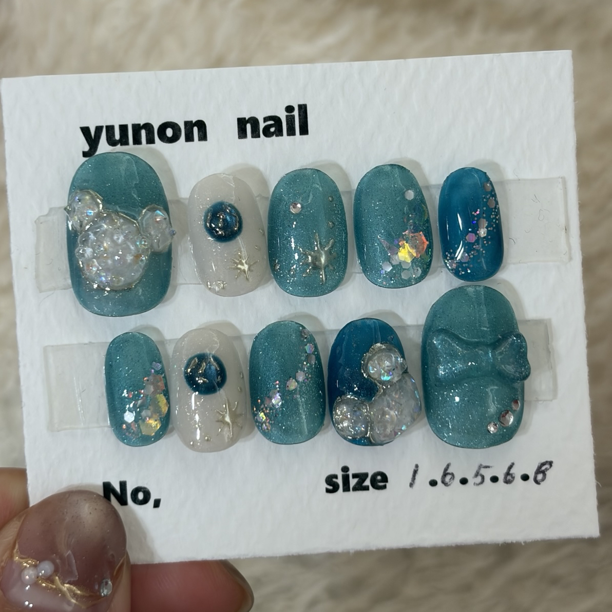 スパークリングジュビリーブルーネイル ディズニーネイル - yunonnail