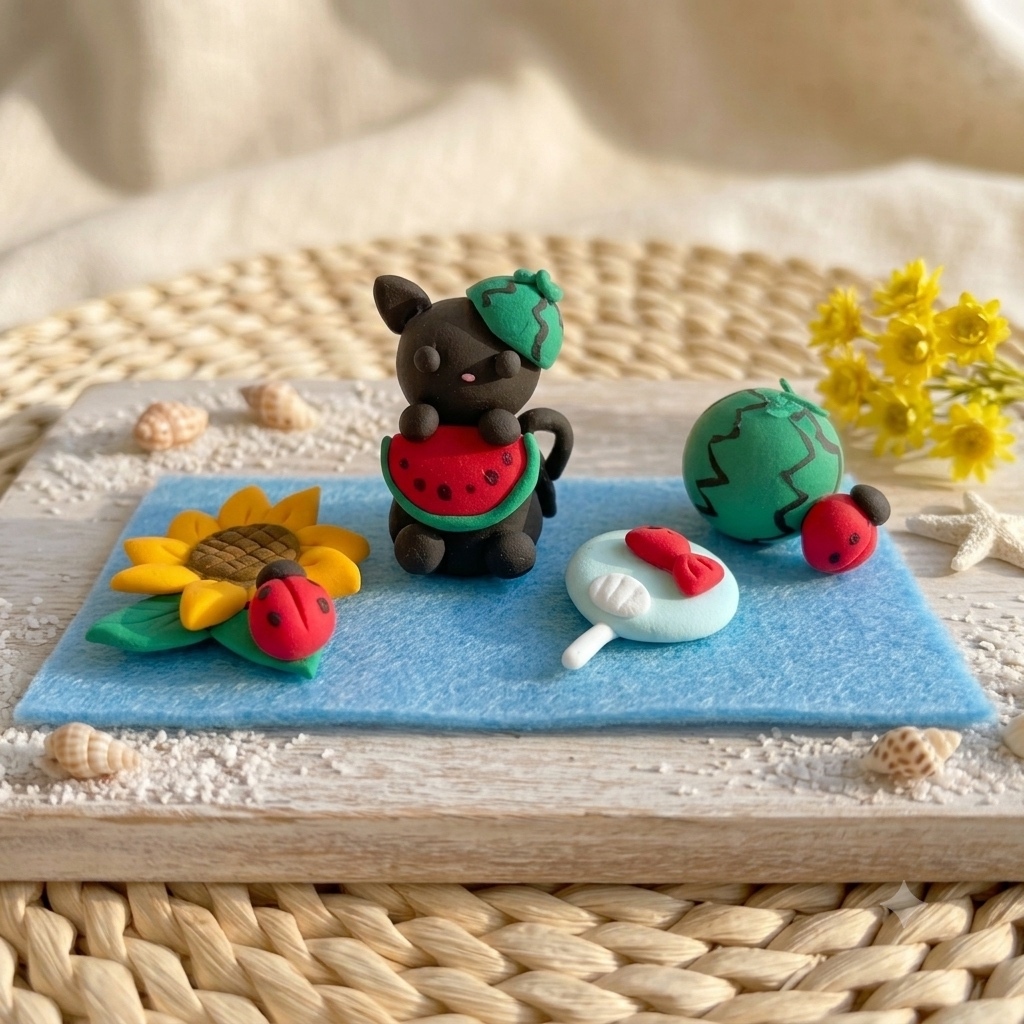 ハンドメイド ガーデンピック リンゴを頭にのっけたクマさん 多肉植物