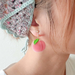 触りたい！もものフロッキーピアス&イヤリング